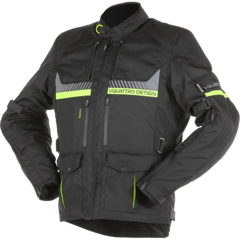 VQUATTRO Chaqueta Hurricane Negro/Amarillo Fluor