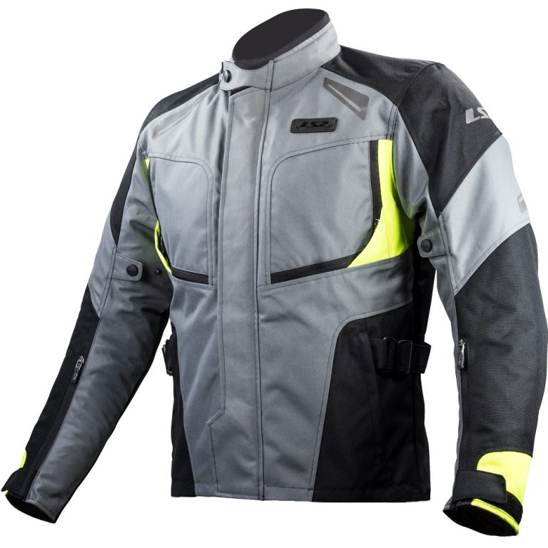 LS2 Chaqueta Phase Gris/Negro/Amarillo Fluor