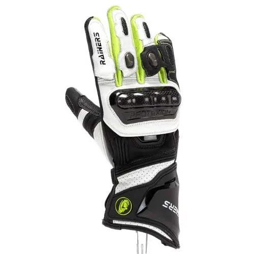 RAINERS Guantes VRC3-F Negro/Blanco/Amarillo Fluor