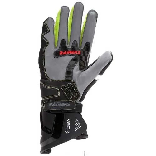 RAINERS Guantes VRC3-F Negro/Blanco/Amarillo Fluor