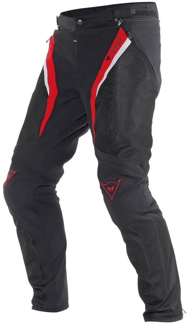 DAINESE Pantalón Drake Super Air Tex Negro/Rojo/Blanco