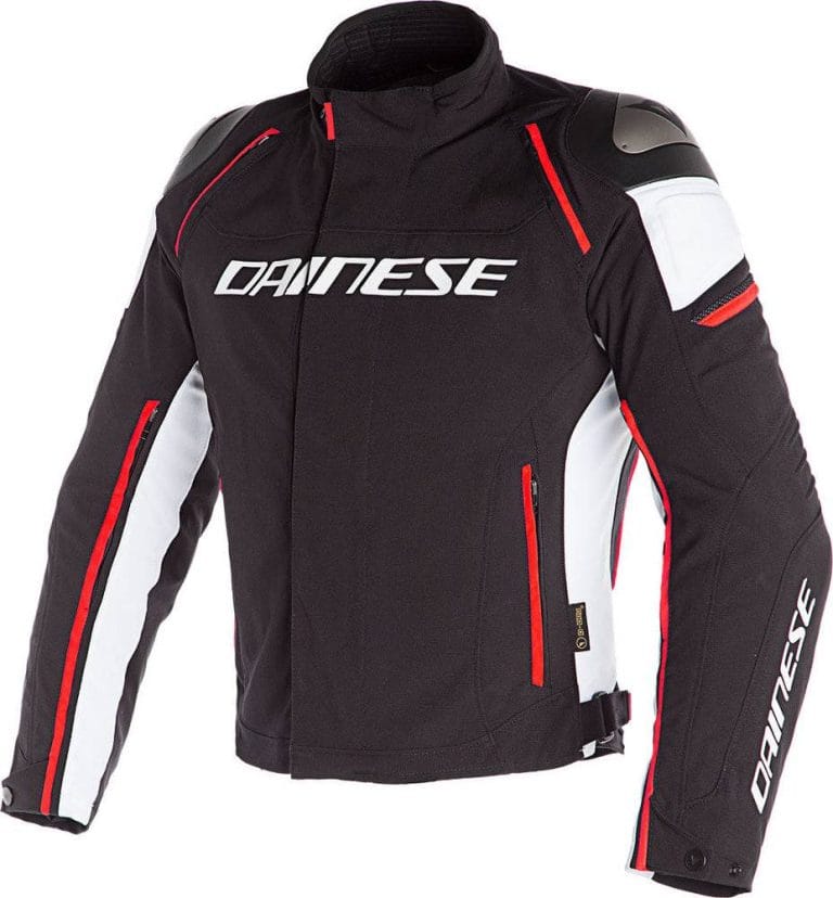 DAINESE Chaqueta Racing 3 D-Dry Negro/Blanco/Rojo Fluor