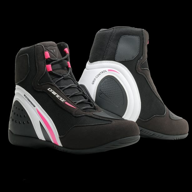 Dainese Motorshoe D1 D-WP Lady Negro/blanco/fucsia
