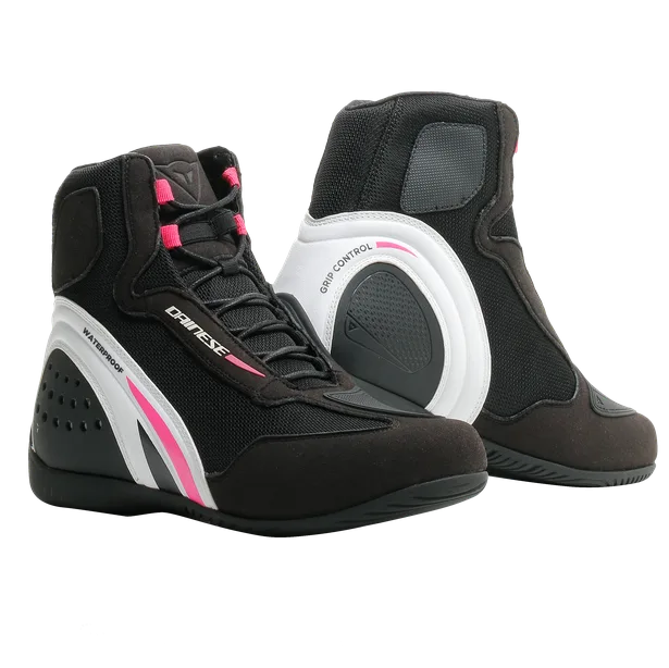 Dainese Motorshoe D1 D-WP Lady Negro/blanco/fucsia