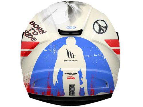 MT Casco Thunder Kid Sniper Blanco/Azul/Rojo