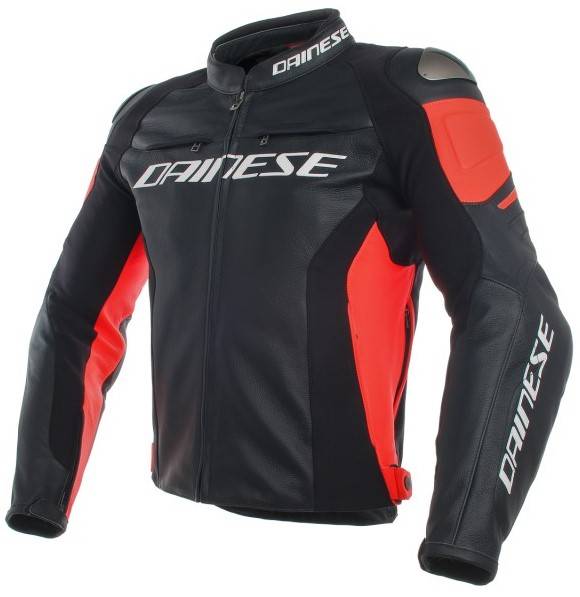DAINESE Chaqueta Racing 3 Negro/Rojo Fluor