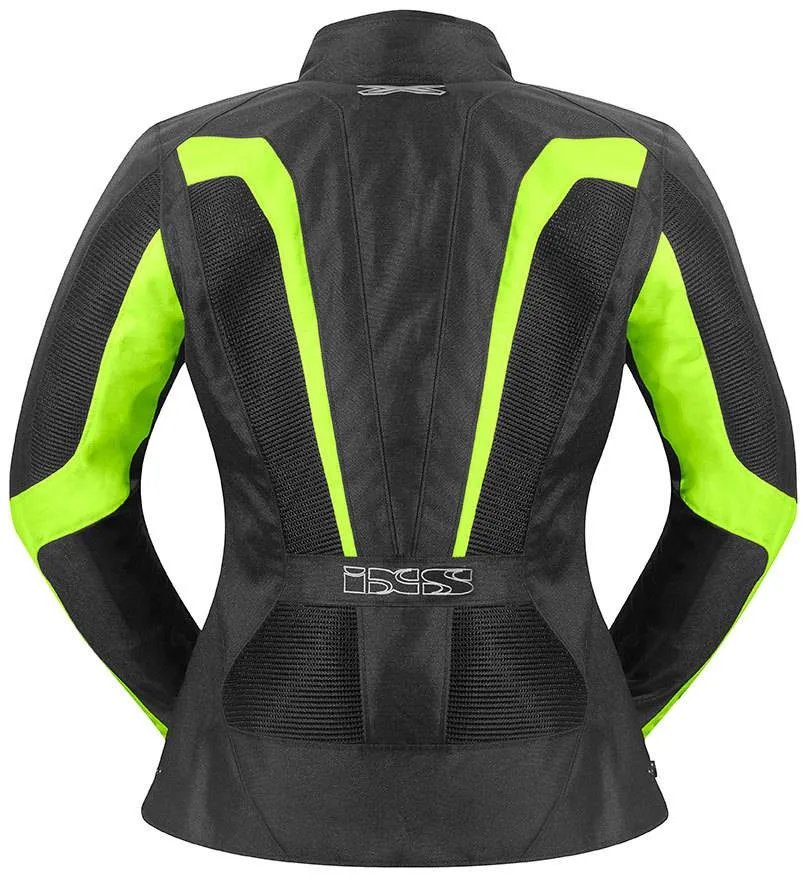 IXS Chaqueta Larissa Lady Negro/Amarillo Fluor