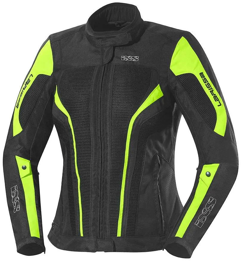 IXS Chaqueta Larissa Lady Negro/Amarillo Fluor