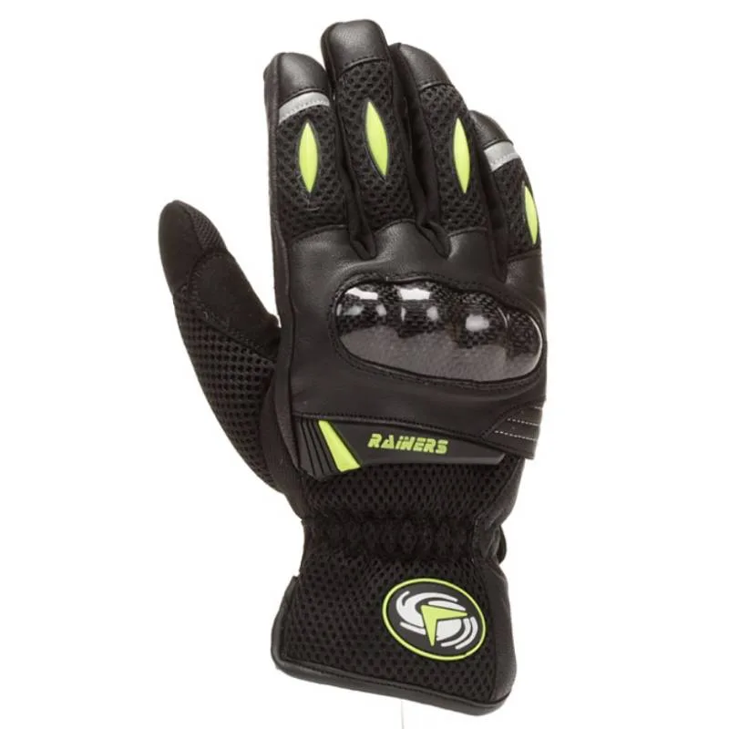 RAINERS Guantes G-28 Negro/Amarillo Fluor