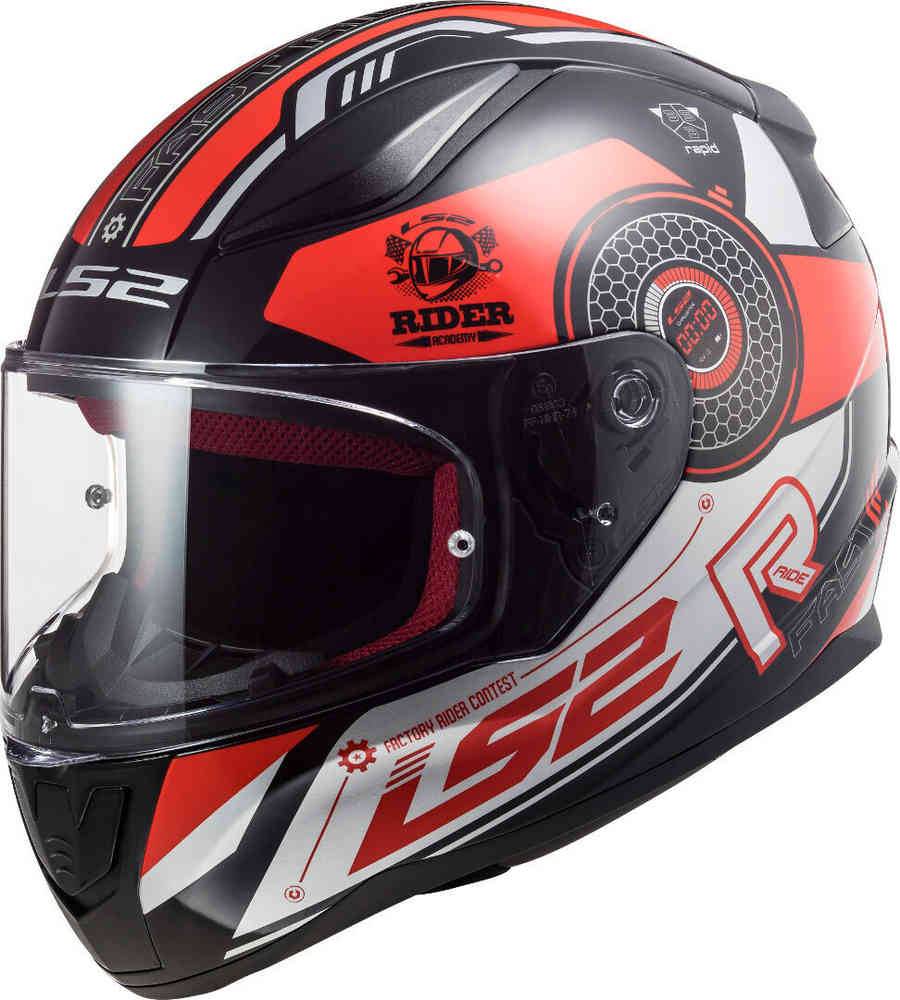 LS2 Casco FF353 Rapid Stratus Negro/Rojo/Blanco