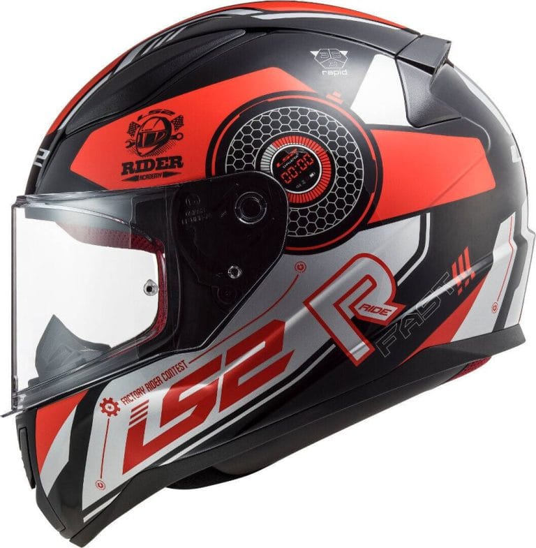 LS2 Casco FF353 Rapid Stratus Negro/Rojo/Blanco