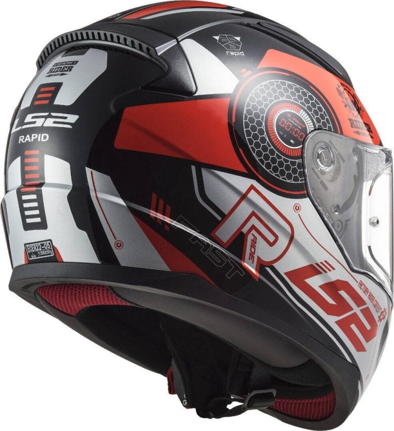 LS2 Casco FF353 Rapid Stratus Negro/Rojo/Blanco
