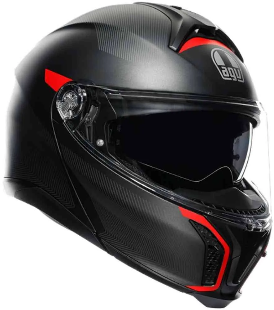 AGV Casco Tourmodular ECE2206 Multi - Frequency Gunmetal Mate/Rojo