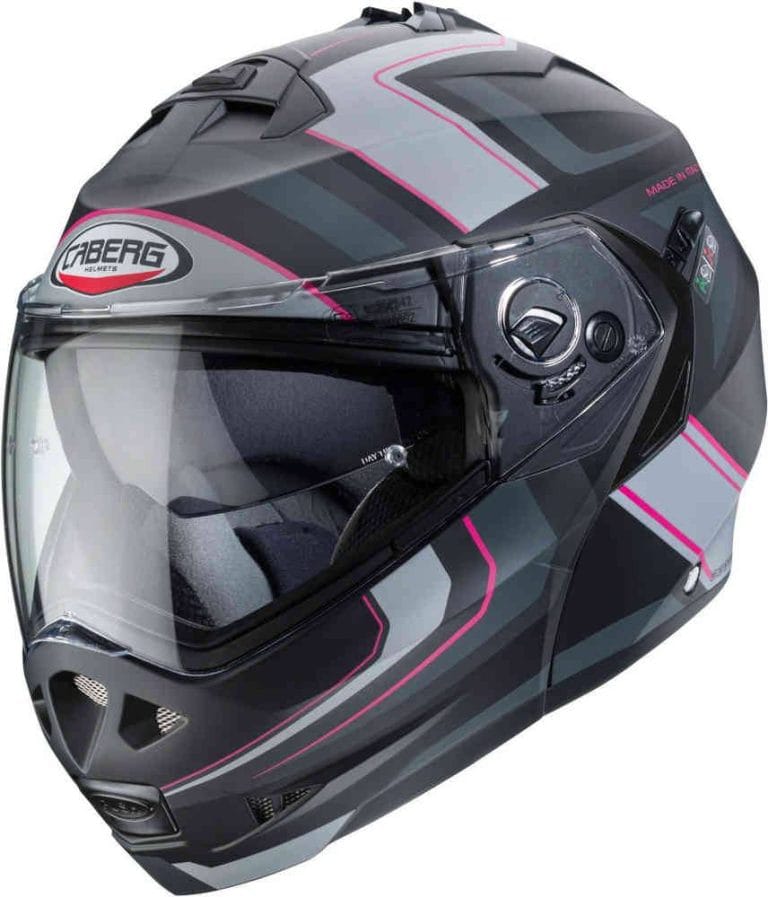 CABERG Casco Duke II Tour Negro/Fucsia/Gris