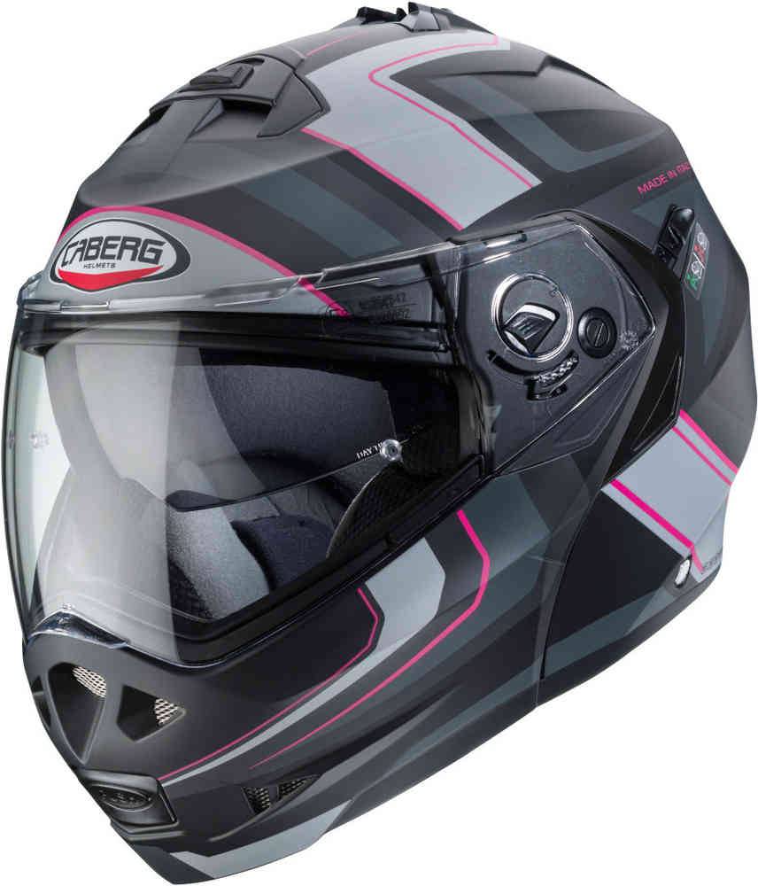 CABERG Casco Duke II Tour Negro/Fucsia/Gris