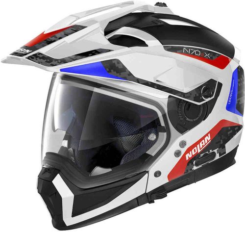 NOLAN Casco N70-2 X Torpedo N-Com Blanco/Negro/Azul/Rojo (45)