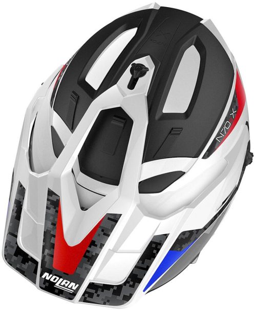 NOLAN Casco N70-2 X Torpedo N-Com Blanco/Negro/Azul/Rojo (45)