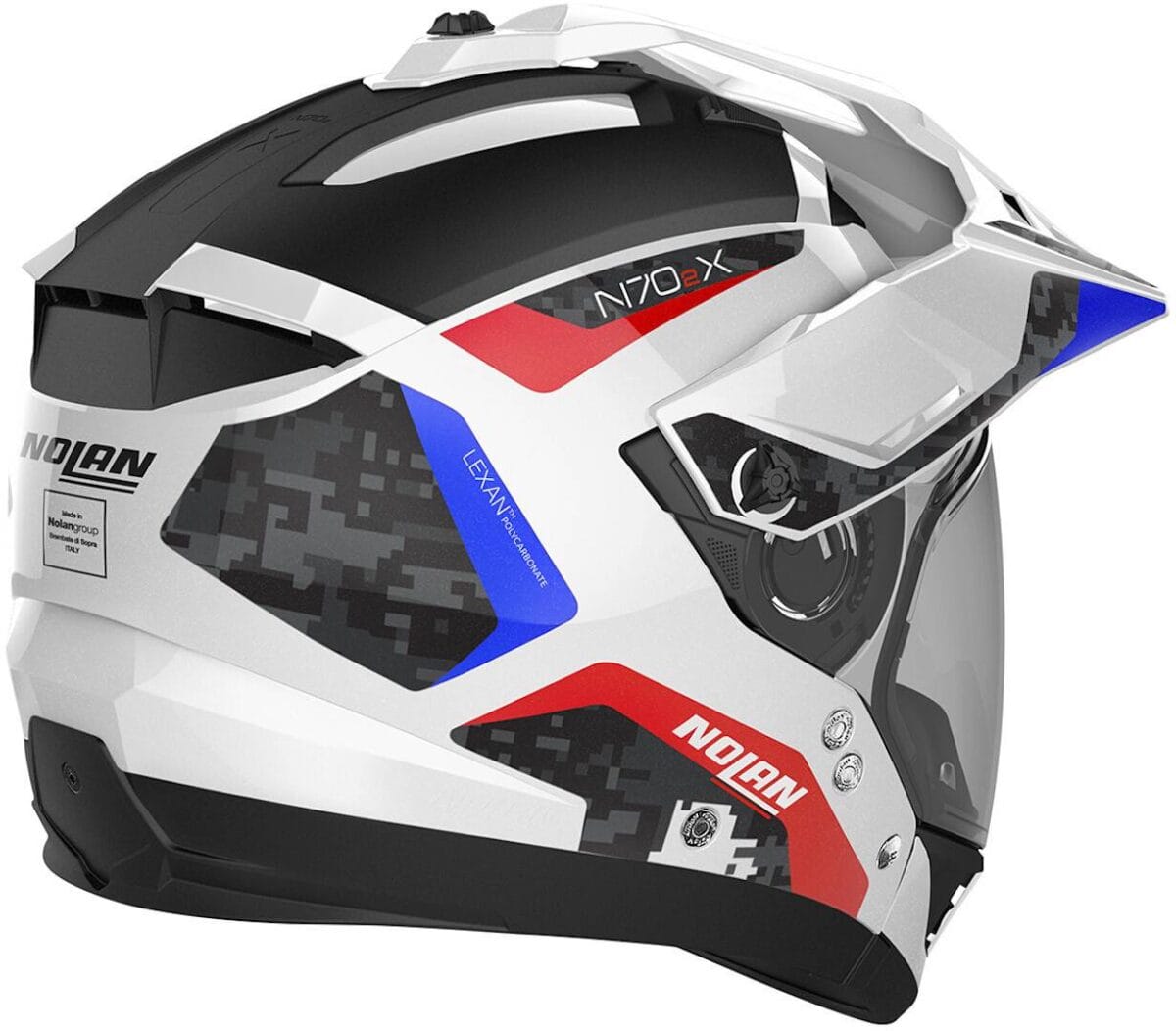 NOLAN Casco N70-2 X Torpedo N-Com Blanco/Negro/Azul/Rojo (45)