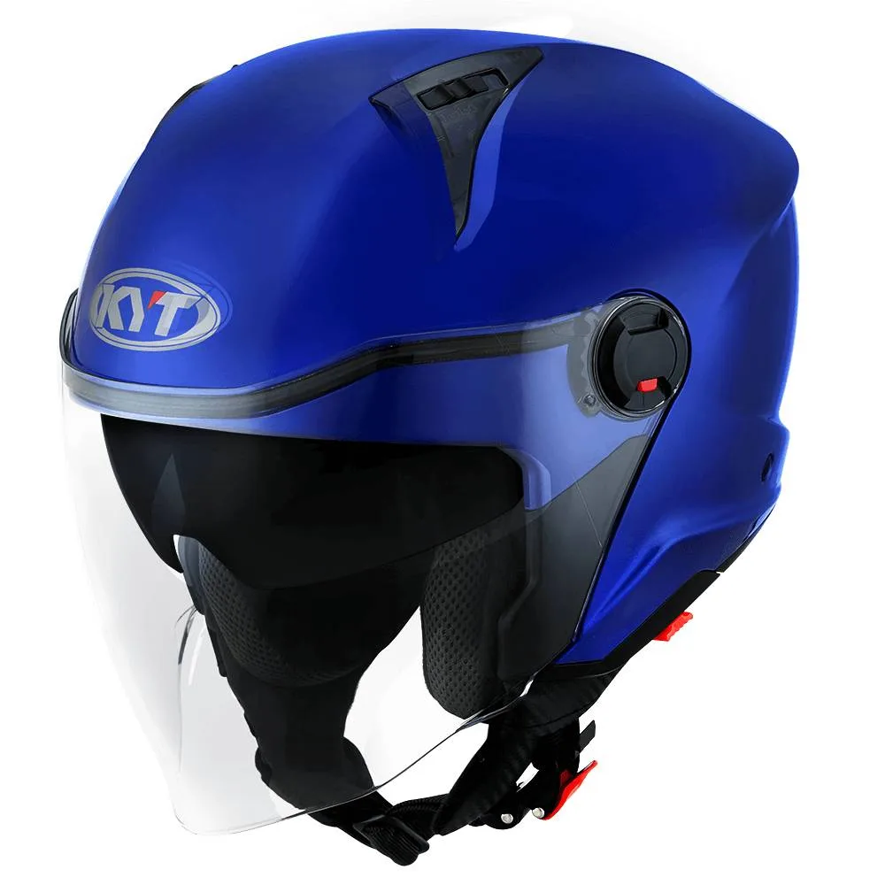 KYT Casco D-City Azul Metalizado Liso
