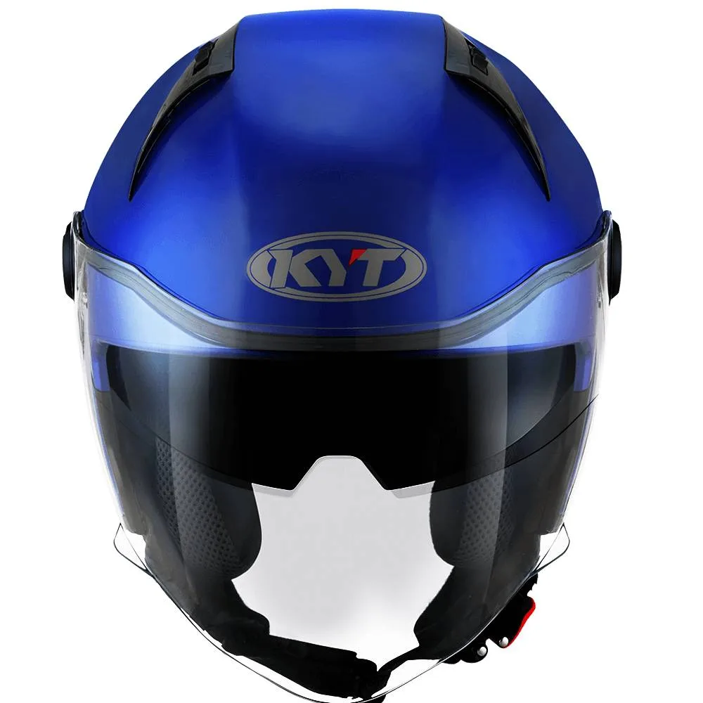 KYT Casco D-City Azul Metalizado Liso