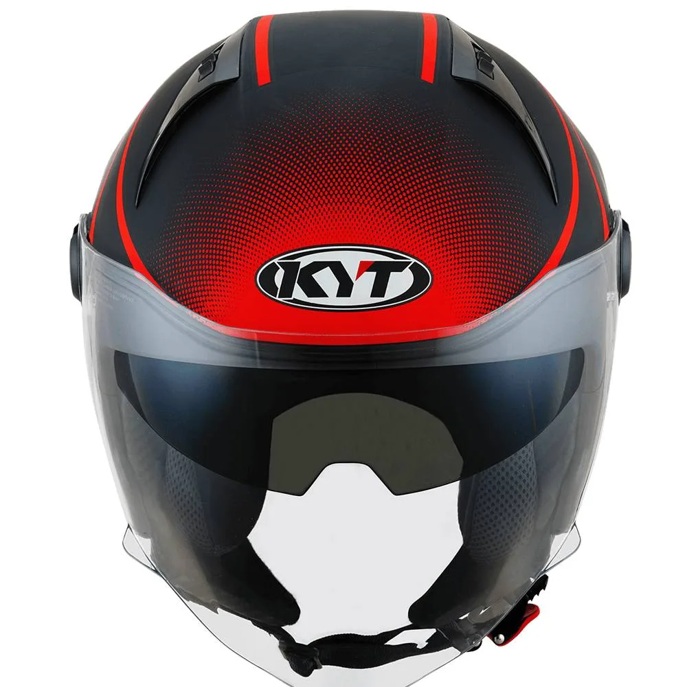 KYT Casco D-City Colorful Rojo Mate