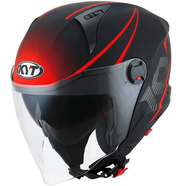 KYT Casco D-City Colorful Rojo Mate