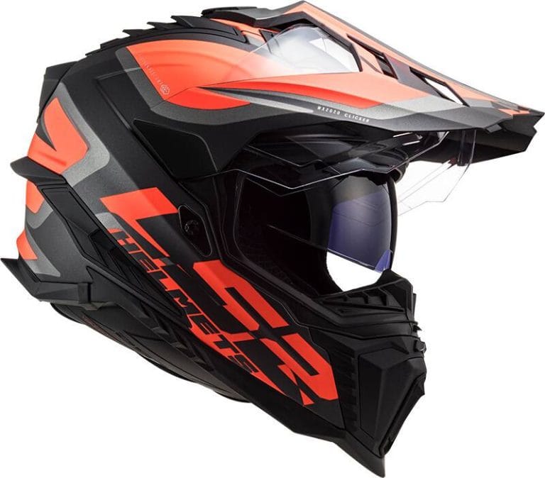 LS2 Casco MX701 Explorer Alter Negro Mate/Naranja Fluor