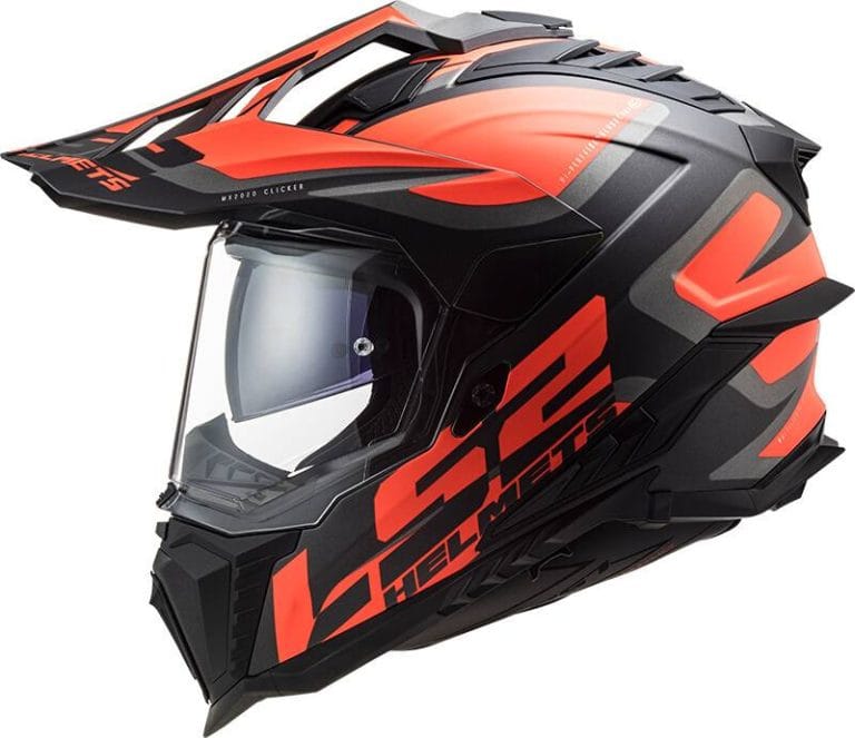 LS2 Casco MX701 Explorer Alter Negro Mate/Naranja Fluor
