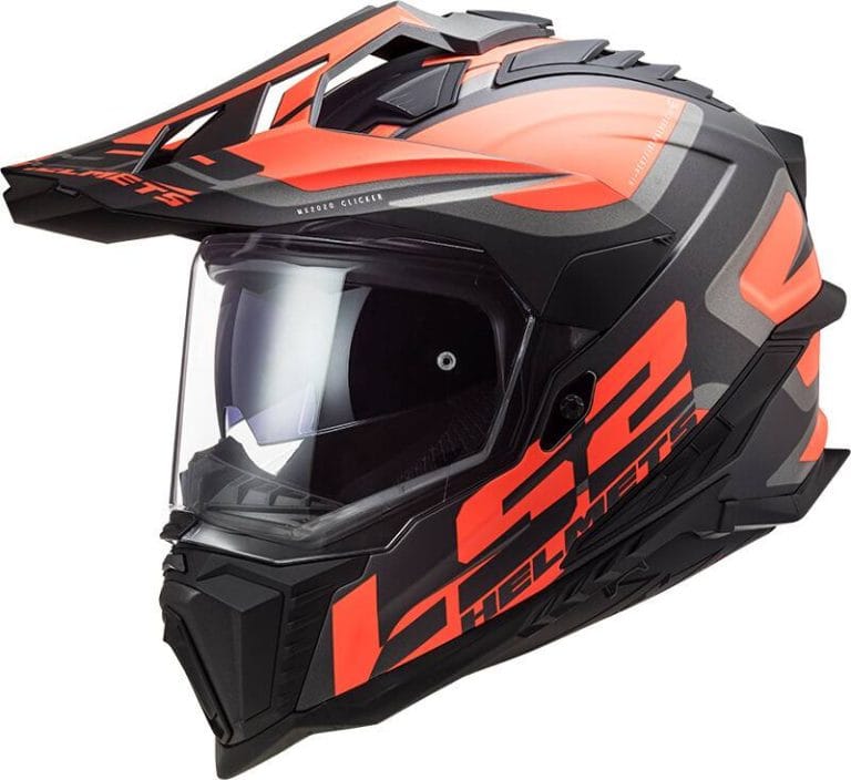 LS2 Casco MX701 Explorer Alter Negro Mate/Naranja Fluor