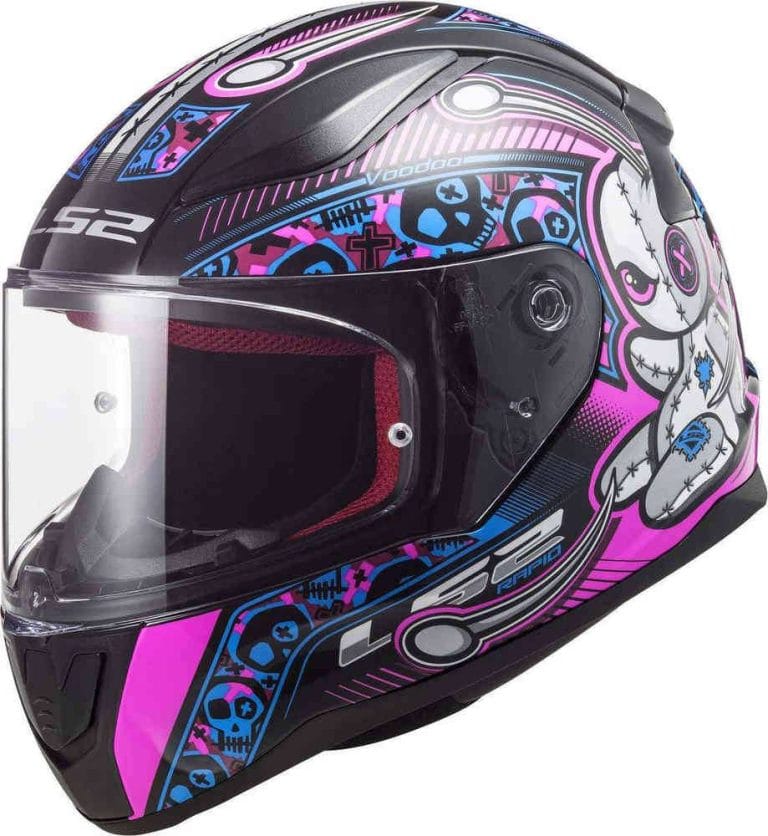 LS2 Casco Niño FF353J Rapid Mini Voodoo Negro/Rosa