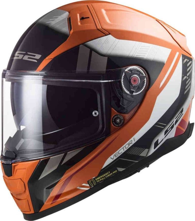LS2 Casco FF811 Vector II Stylus Naranja/Negro