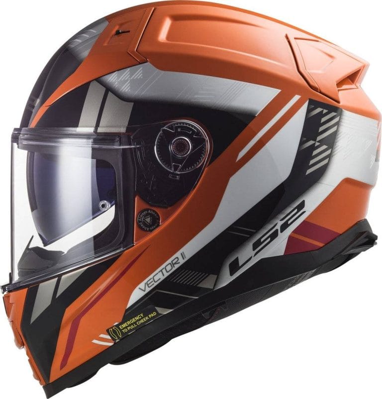 LS2 Casco FF811 Vector II Stylus Naranja/Negro
