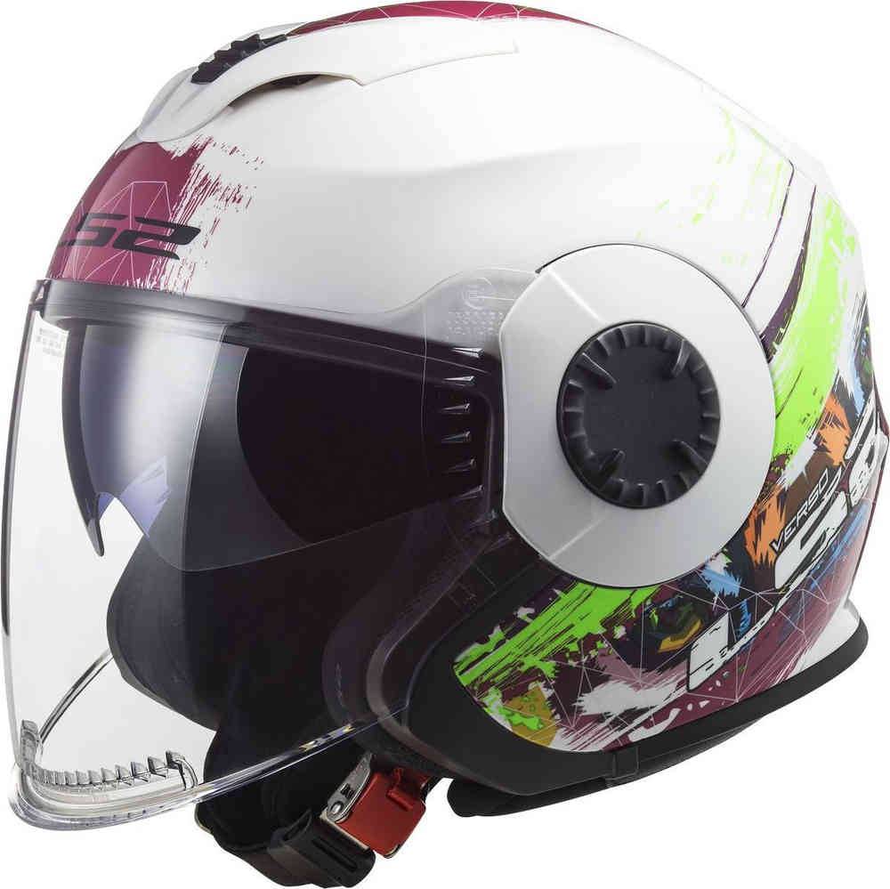 LS2 Casco OF570 Verso Spring Blanco/Rosa