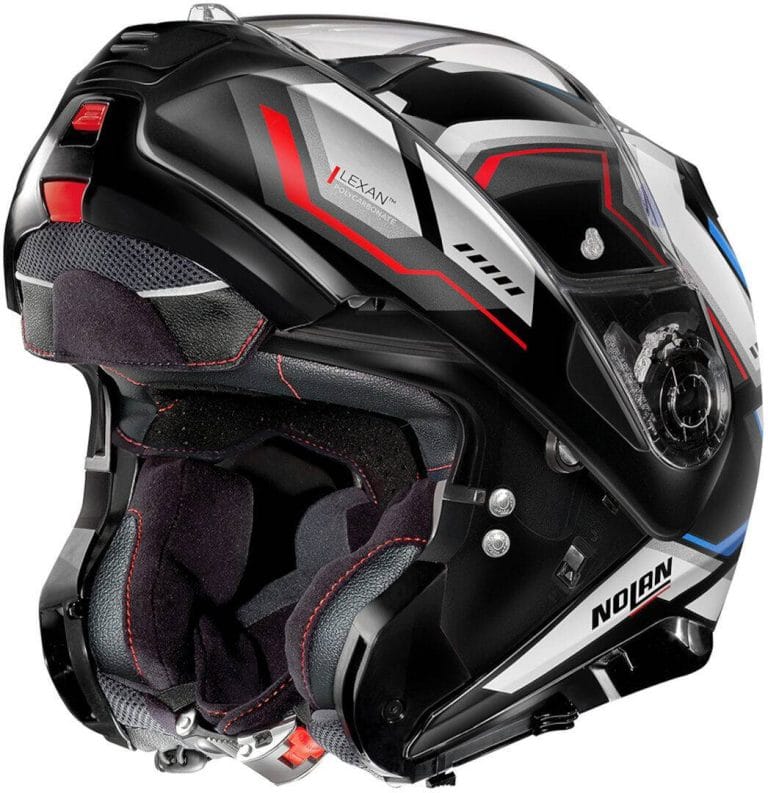 NOLAN Casco N100-5 Upwind N-Com Negro/Blanco/Rojo/Azul (63)