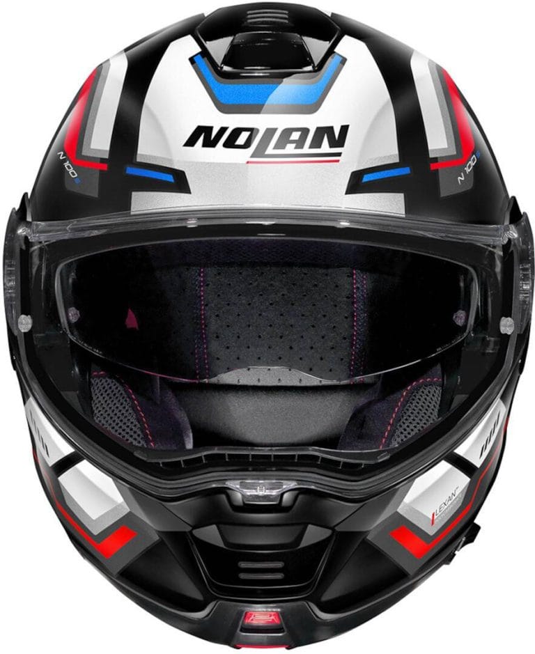 NOLAN Casco N100-5 Upwind N-Com Negro/Blanco/Rojo/Azul (63)
