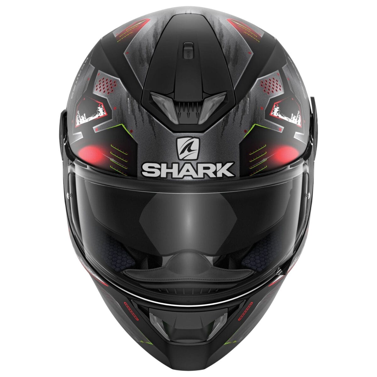 SHARK Casco Skwal 2 Venger Negro Mate/Gris/Rojo