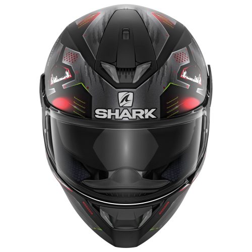 SHARK Casco Skwal 2 Venger Negro Mate/Gris/Rojo