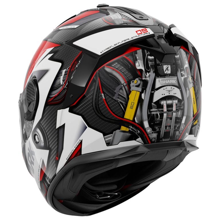SHARK Casco Spartan GT Carbon Urikan Negro/Rojo/Blanco