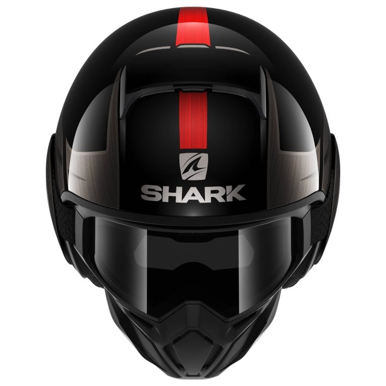 SHARK Casco Street-Drak Tribute RM Negro/Rojo