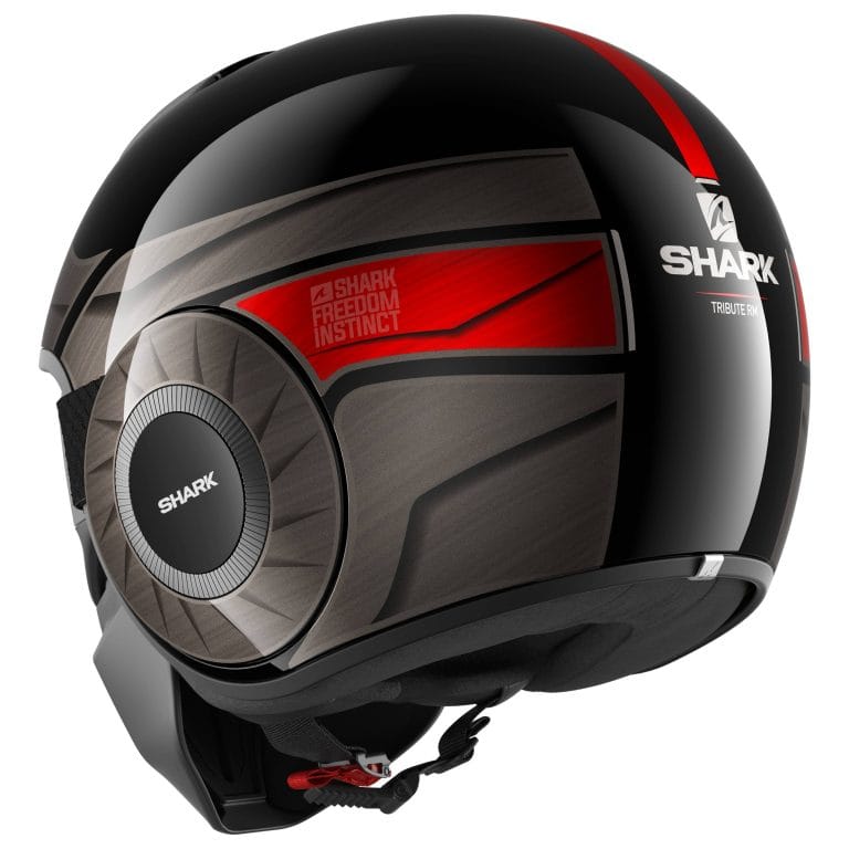 SHARK Casco Street-Drak Tribute RM Negro/Rojo