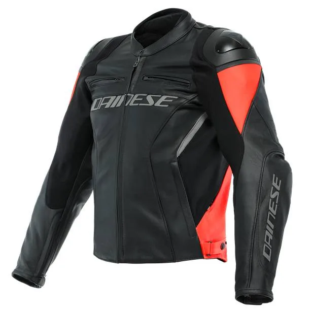 DAINESE Chaqueta Racing 4 Negro/Rojo Fluor