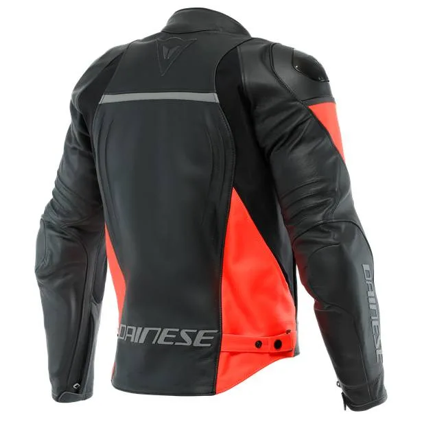 DAINESE Chaqueta Racing 4 Negro/Rojo Fluor