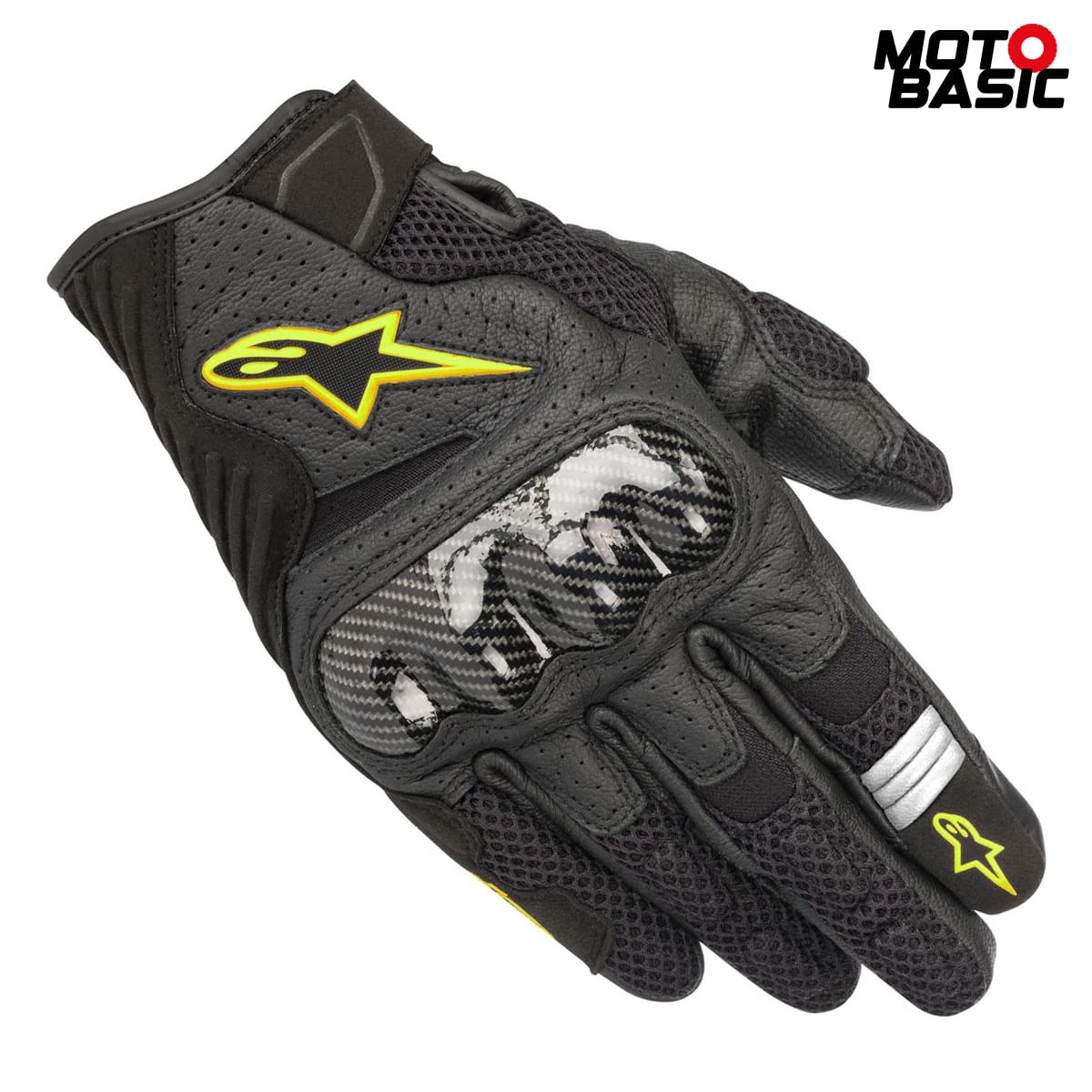 Guantes ALPINESTARS SMX-1 Air V2 Negro/Amarillo Fluor