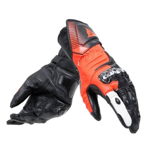 DAINESE Guantes Carbon 4 Largos Negro/Rojo Fluor/Blanco