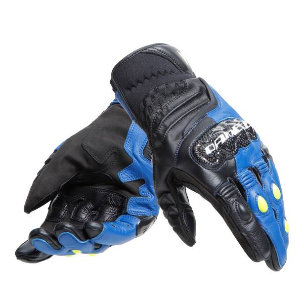 DAINESE Guantes Carbon 4 Cortos Azul/Negro/Amarillo Fluor