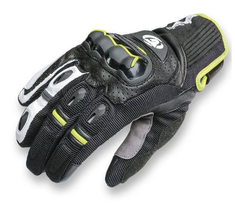GARIBALDI Guantes Suntech Negro/Blanco/Amarillo Fluor