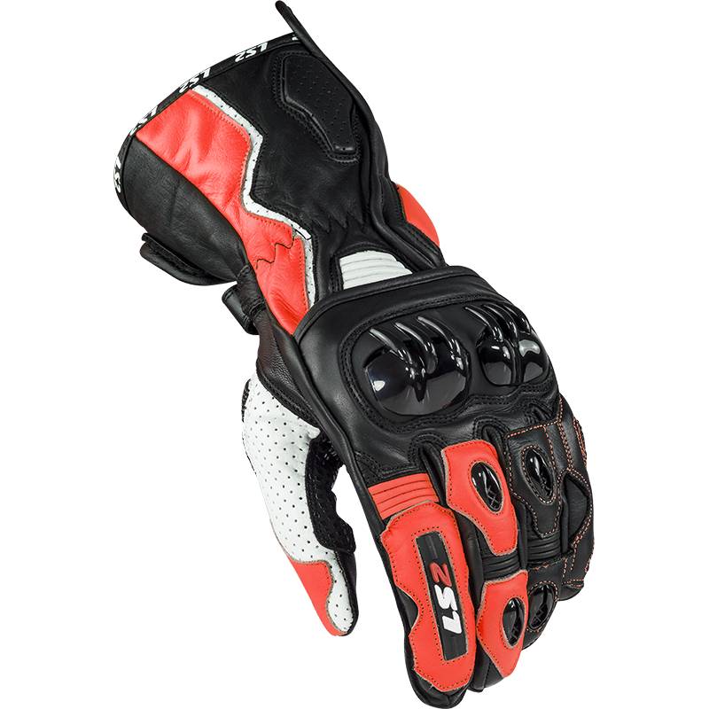 LS2 Guantes Swift Racing Negro/Blanco/Rojo