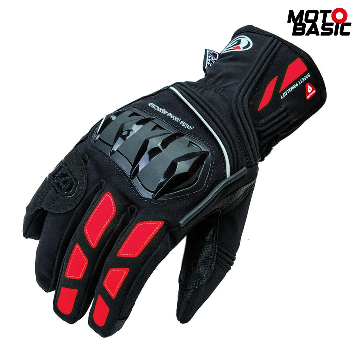 Guantes GARIBALDI Safety Plis Plas Primaloft Negro/Rojo