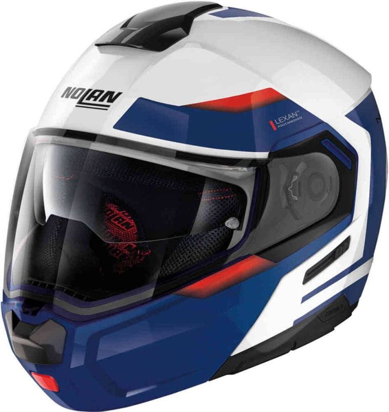 NOLAN Casco N90-3 Reflector N-Com Blanco/Azul/Rojo (38)