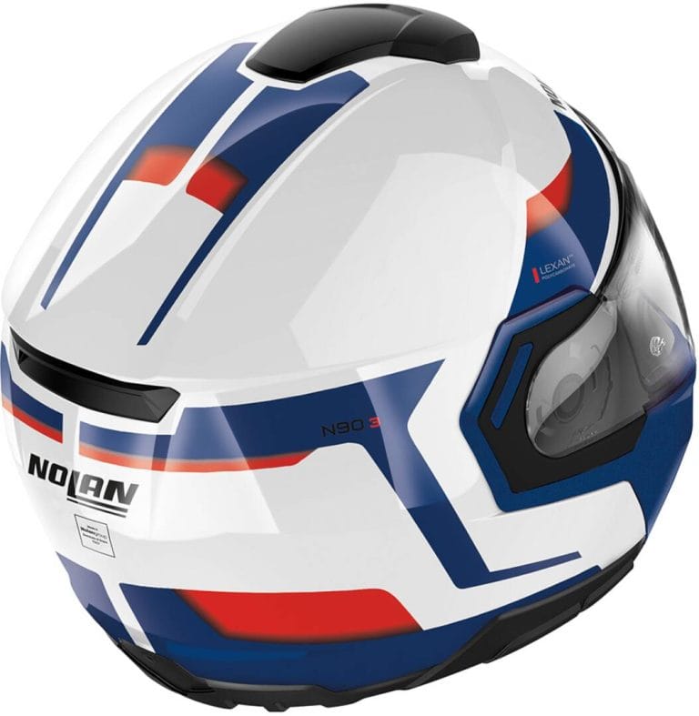 NOLAN Casco N90-3 Reflector N-Com Blanco/Azul/Rojo (38)